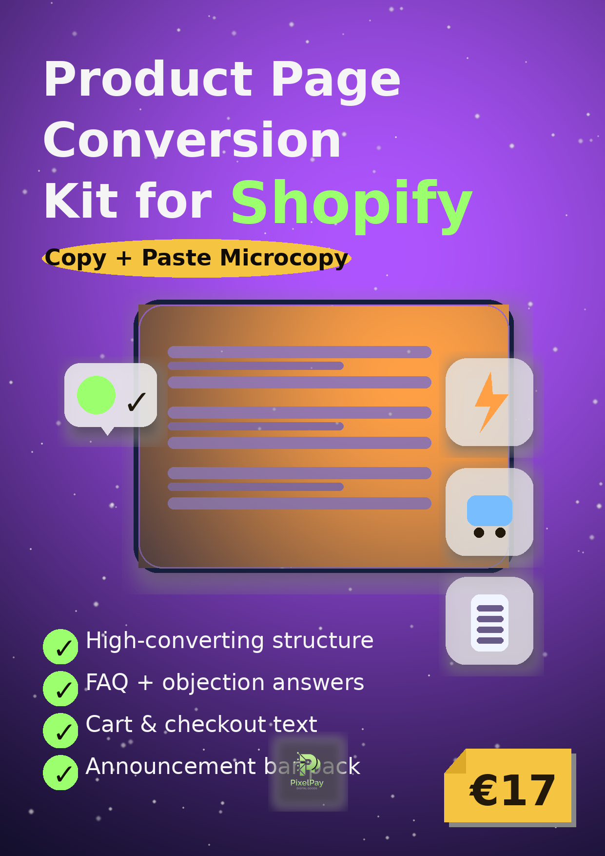 Product Page Conversion Copy Kit (for Shopify)