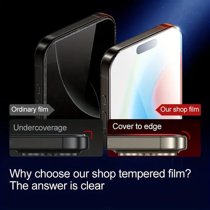 Tempered Glass Screen Protector For iPhone 16 15 14 13 12 11 17 Pro Max 16e Protective Film iPhone16 Pro Max XR X XS 7 8 16Plus