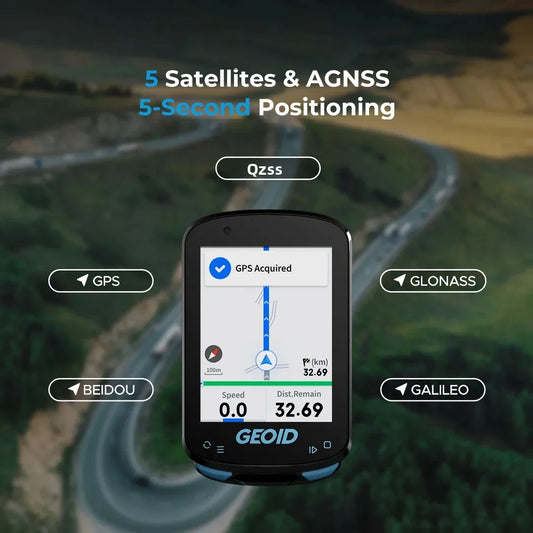 GEOID CC600 Bike Computer Wireless Color Screen Bicycle Speedometer ANT+ WIFI Cycling Speedometer IPX7 Waterproof Odometer