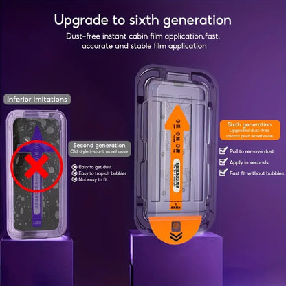 Tempered Glass Screen Protector For iPhone 16 15 14 13 12 11 17 Pro Max 16e Protective Film iPhone16 Pro Max XR X XS 7 8 16Plus