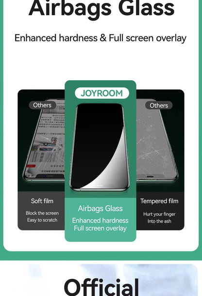 Joyroom 3/2/1PCS HD Glass For iPhone 17 16 15 Pro Max Screen Protector Full Screen Tempered Glass Protection For iPhone 17 16 15