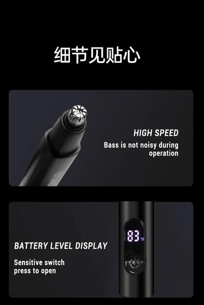 2 In 1 Electric Portable Ear And Nose Hair Trimmer Clipper 2024 Professional Painless Portable Eyebrow For Men